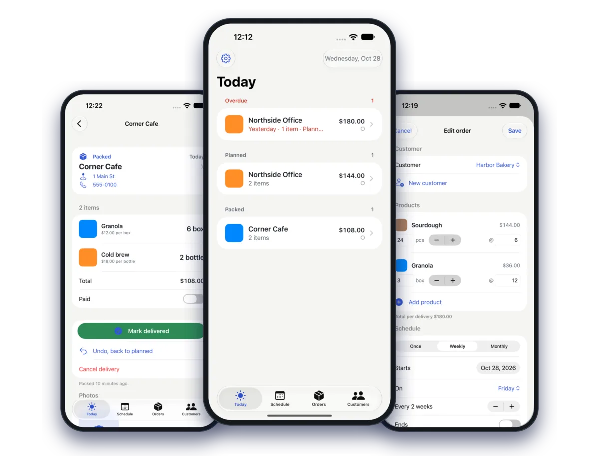 OrderLoop on iPhone