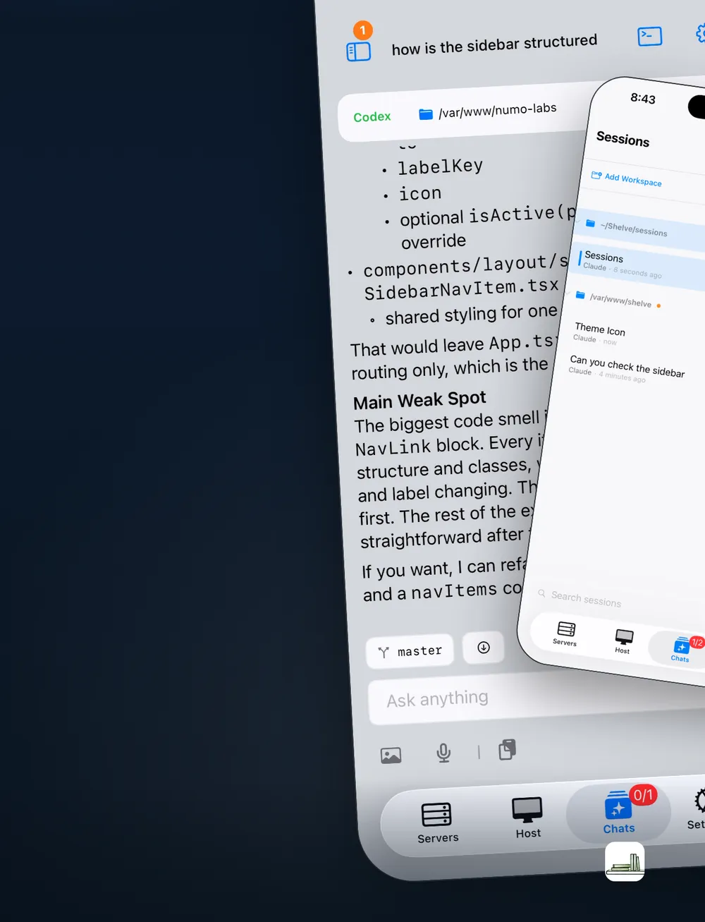 Shelve on iPhone